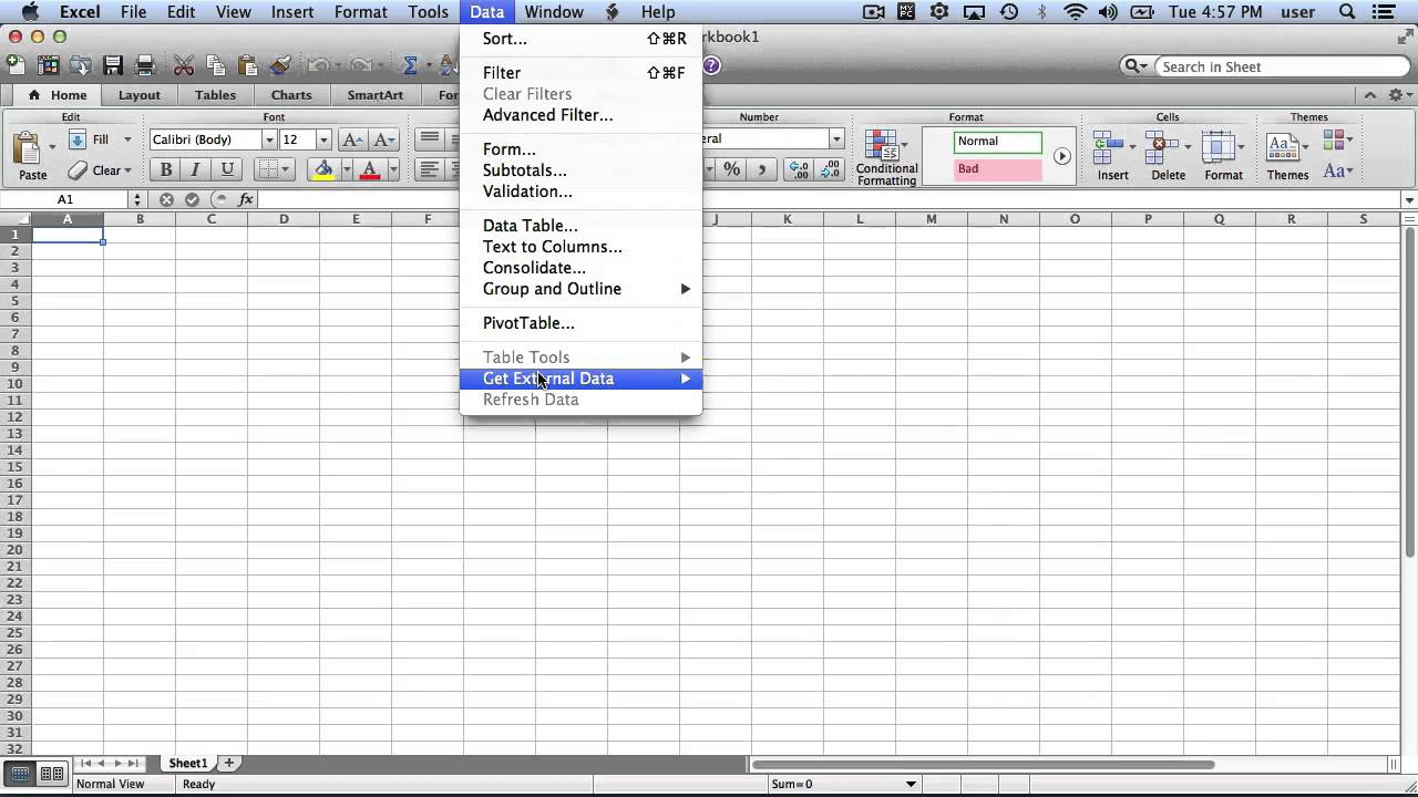 Data Form In Microsoft Excel For Mac Office 365 Version 15